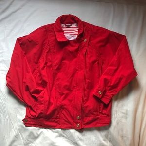 Vintage Sergio Valente Red Windbreaker Jacket